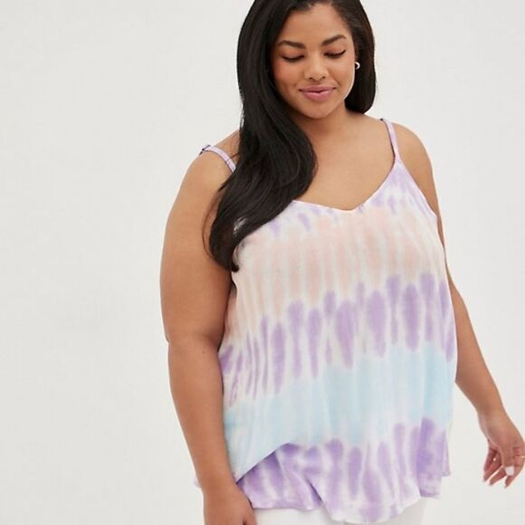 Torrid Swing Cami Crinkle Gauze Fabric Tie Dye Size 1XL - Picture 2 of 5